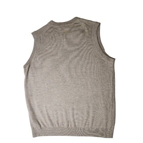 Men's Turnbury Merino Wool Vest 2XT Beige V Neck Pullover Knit Granpacore - Picture 4 of 7